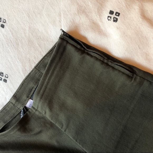 HM Olive Green Slim Fit Pants - Picture 5 of 6